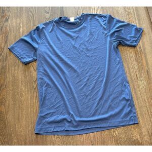 Sport-Tek Mens T-Shirt Crewneck Short Sleeve Pullover Top Blue Size Medium